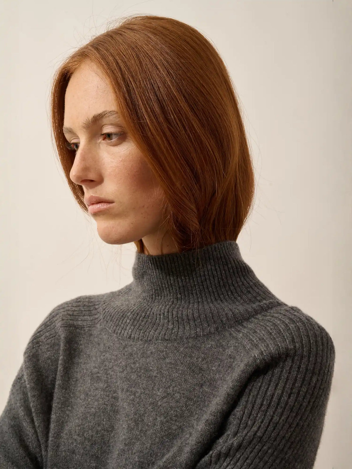 FIORINA Pullover Rollkragen Anthrazit meliert
