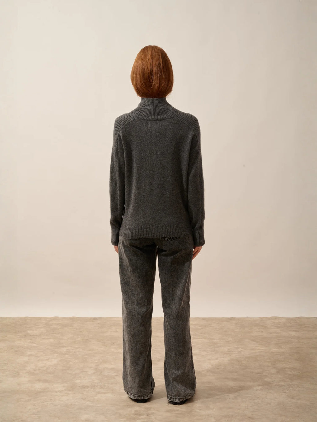 FIORINA Pullover Rollkragen Anthrazit meliert