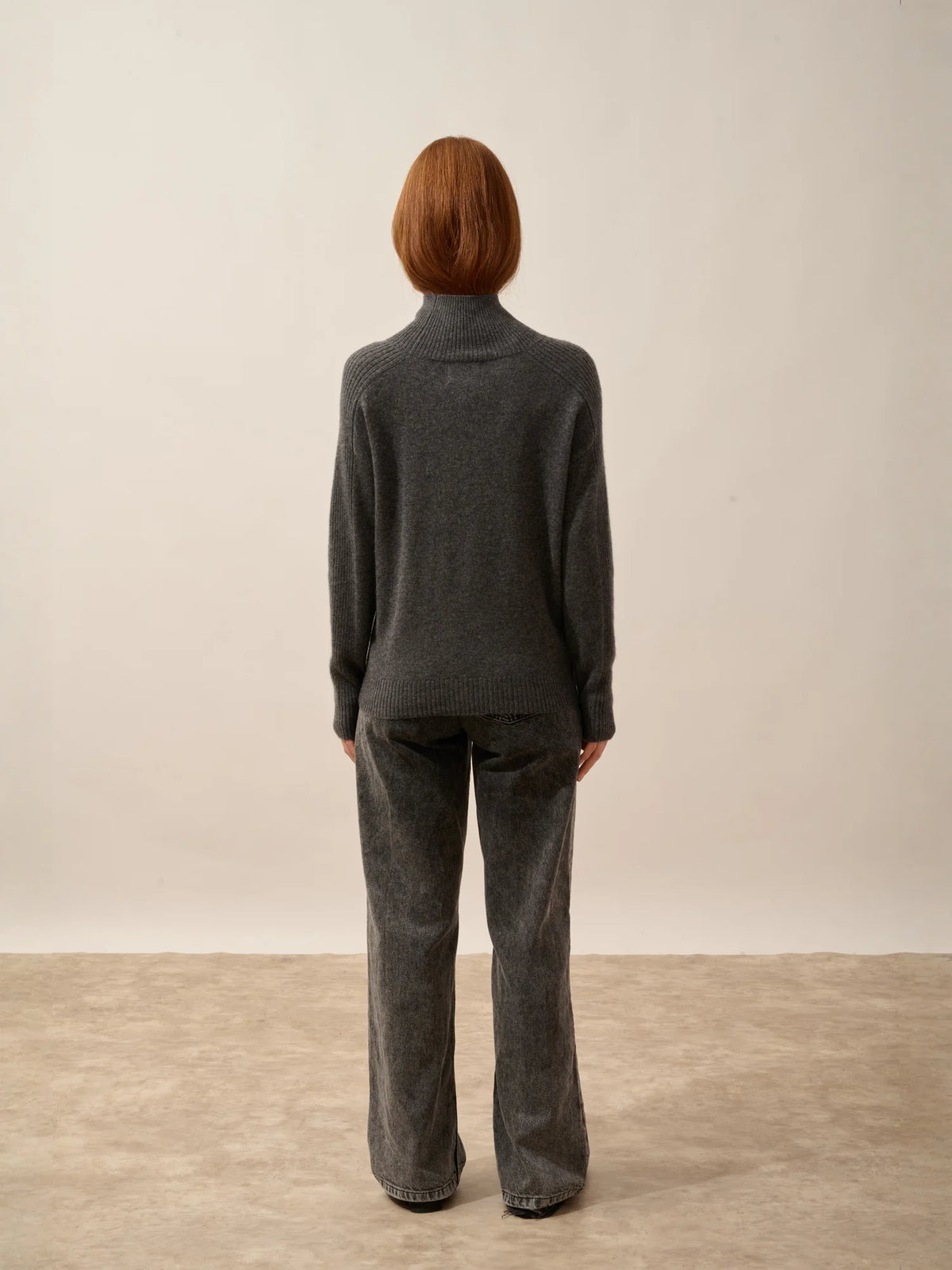 FIORINA Pullover Rollkragen Anthrazit meliert