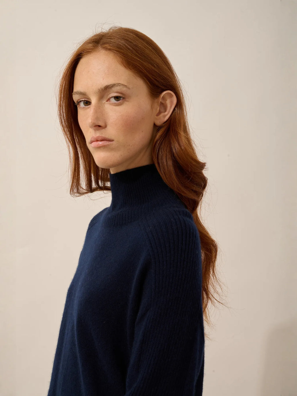 FIORINA Pullover Rollkragen Marineblau