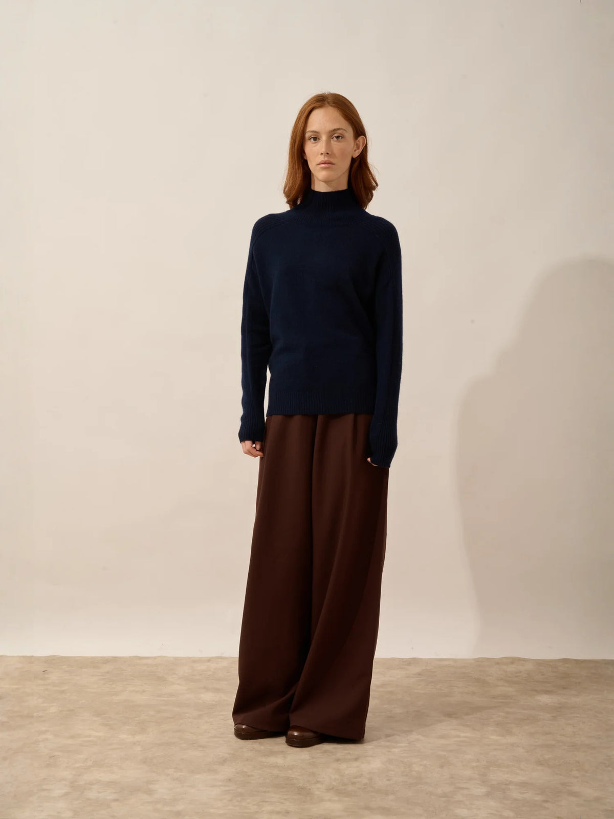 FIORINA Pullover Rollkragen Marineblau