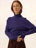 FIORINA Pull Col Roulé Violet