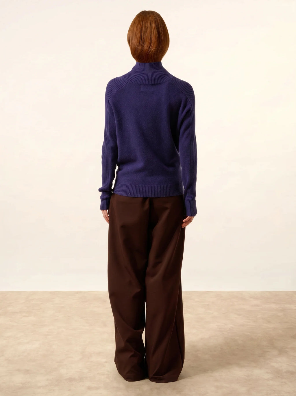 FIORINA Pull Col Roulé Violet