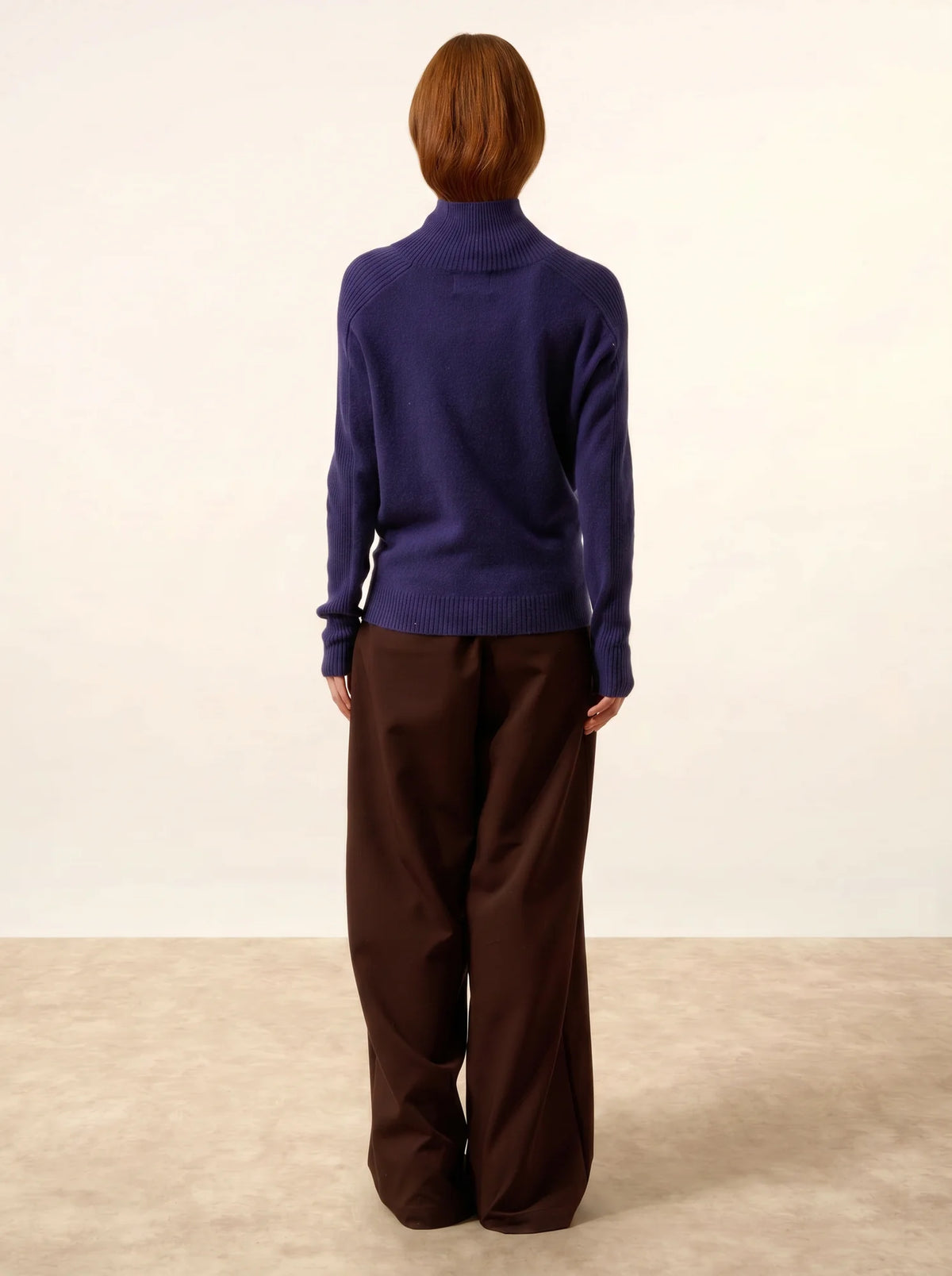 FIORINA Pull Col Roulé Violet