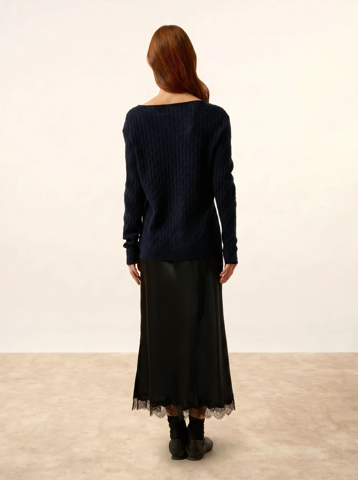 RELINA Pull Col Bateau Bleu Marine