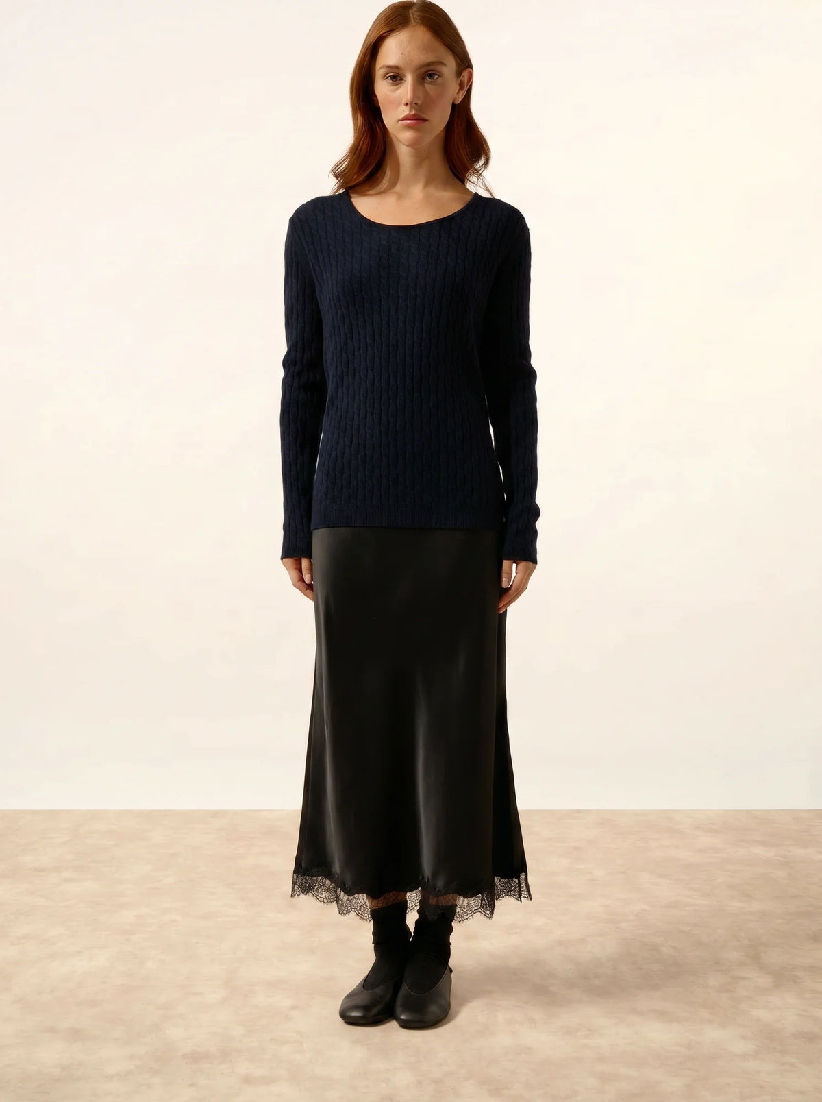 RELINA Pull Col Bateau Bleu Marine