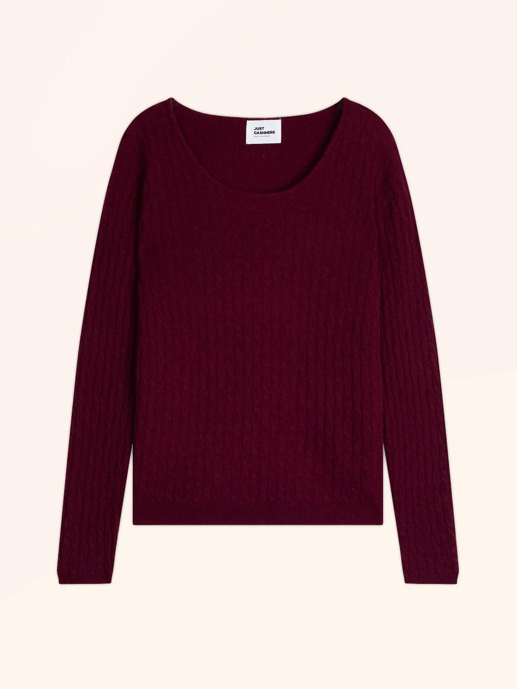RELINA Sweater Boat Neck Burgundy