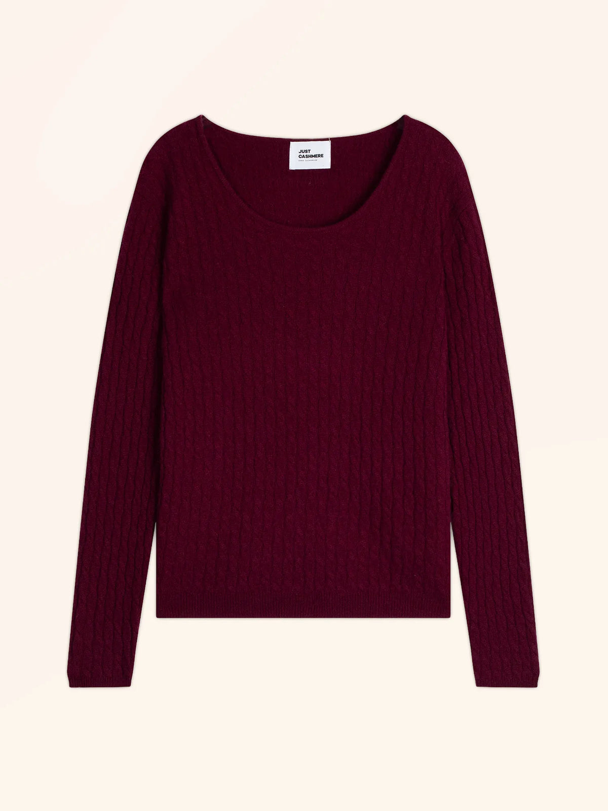 RELINA Sweater Boat Neck Burgundy