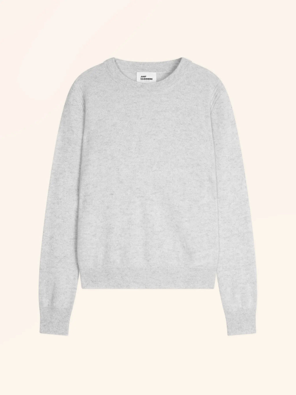 LUNERA Pull Col Rond Gris Perle Chiné