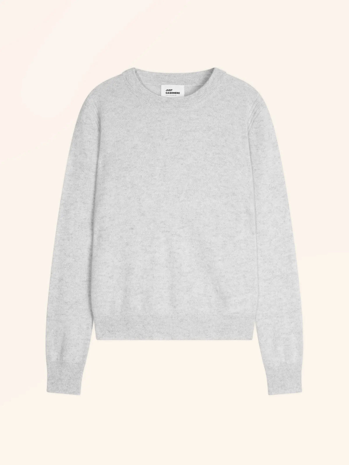 LUNERA Pull Col Rond Gris Perle Chiné