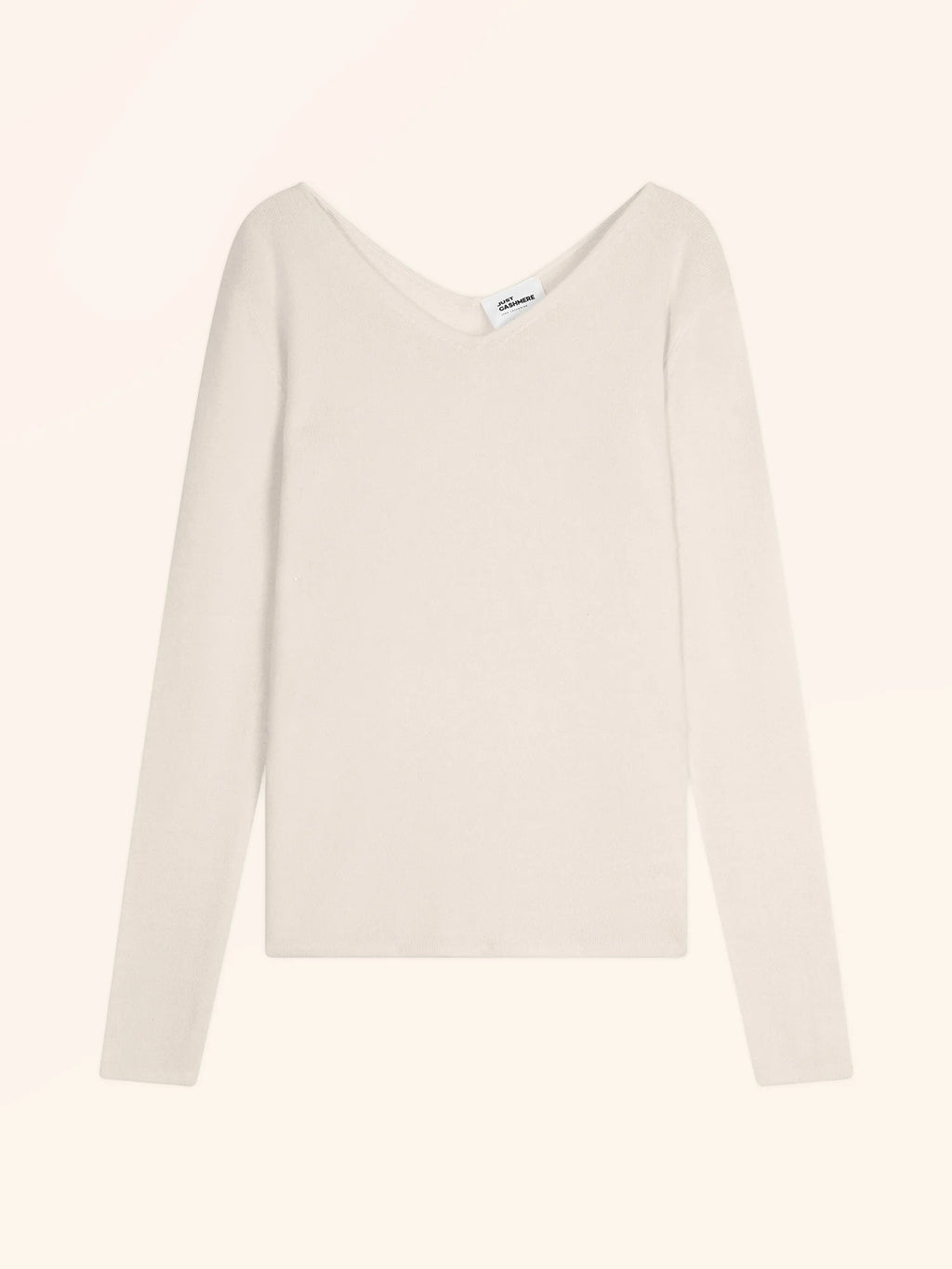 MIRELLA Pullover V-Ausschnitt vorne und hinten Elfenbein