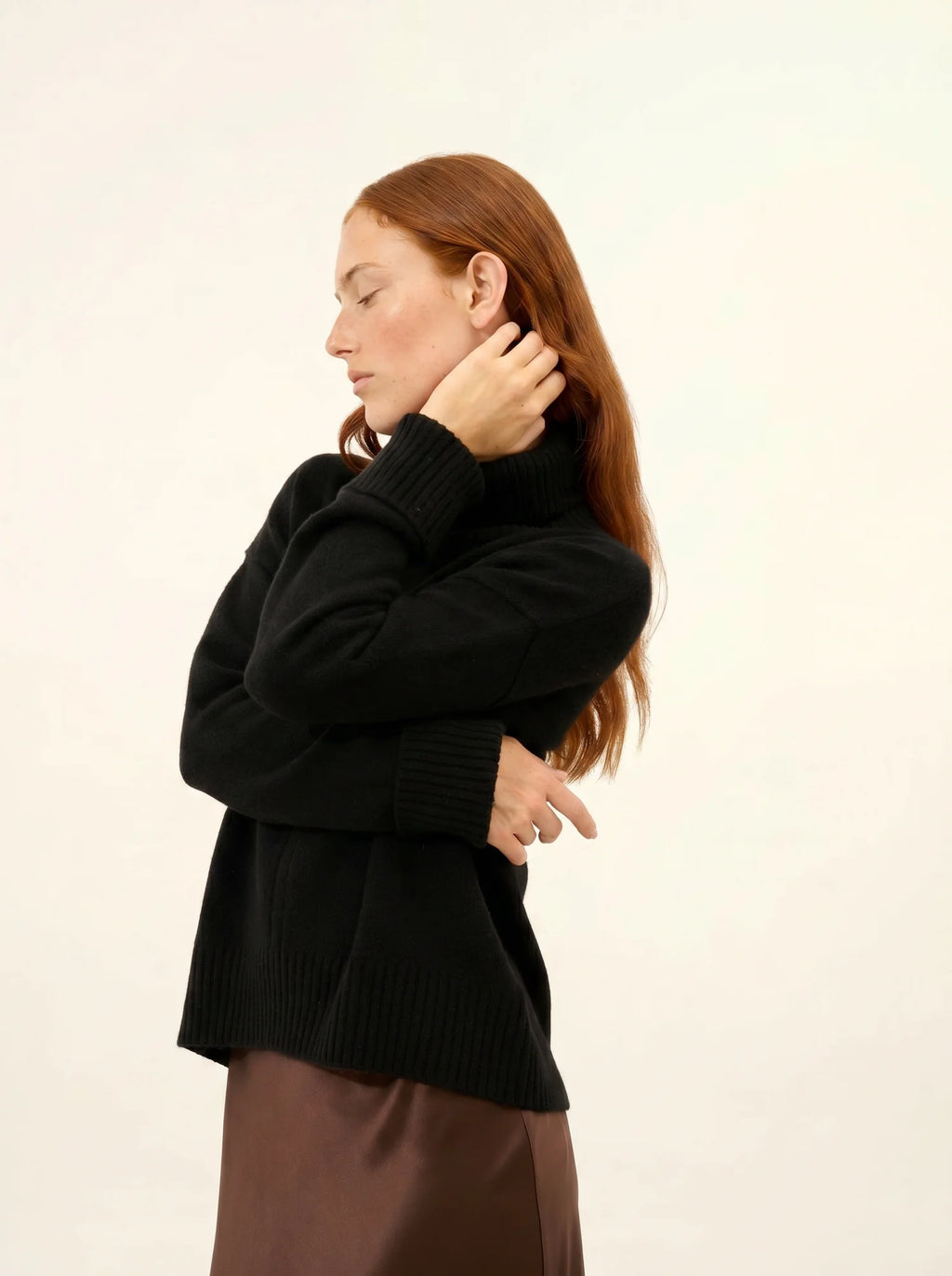 ILONA Pullover Rollkragen Schwarz