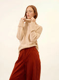 ILONA Pullover Rollkragen Sand