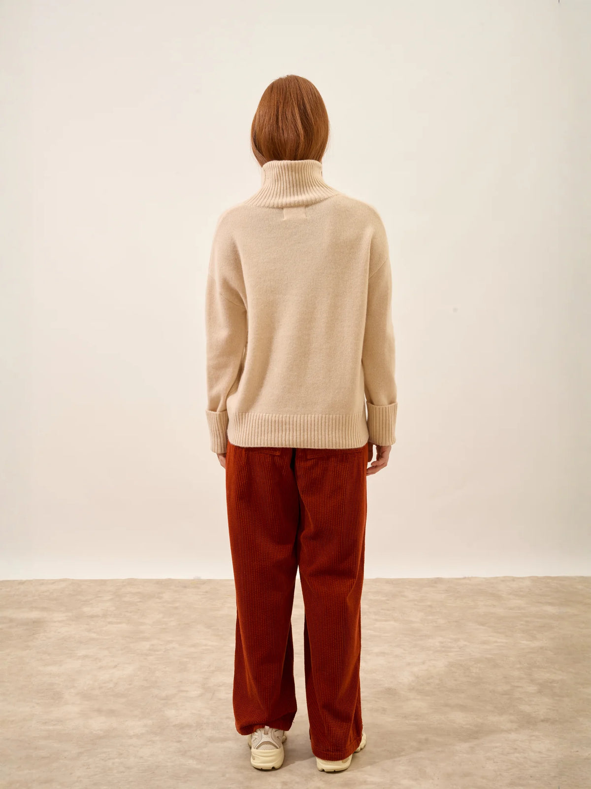 ILONA Pullover Rollkragen Sand
