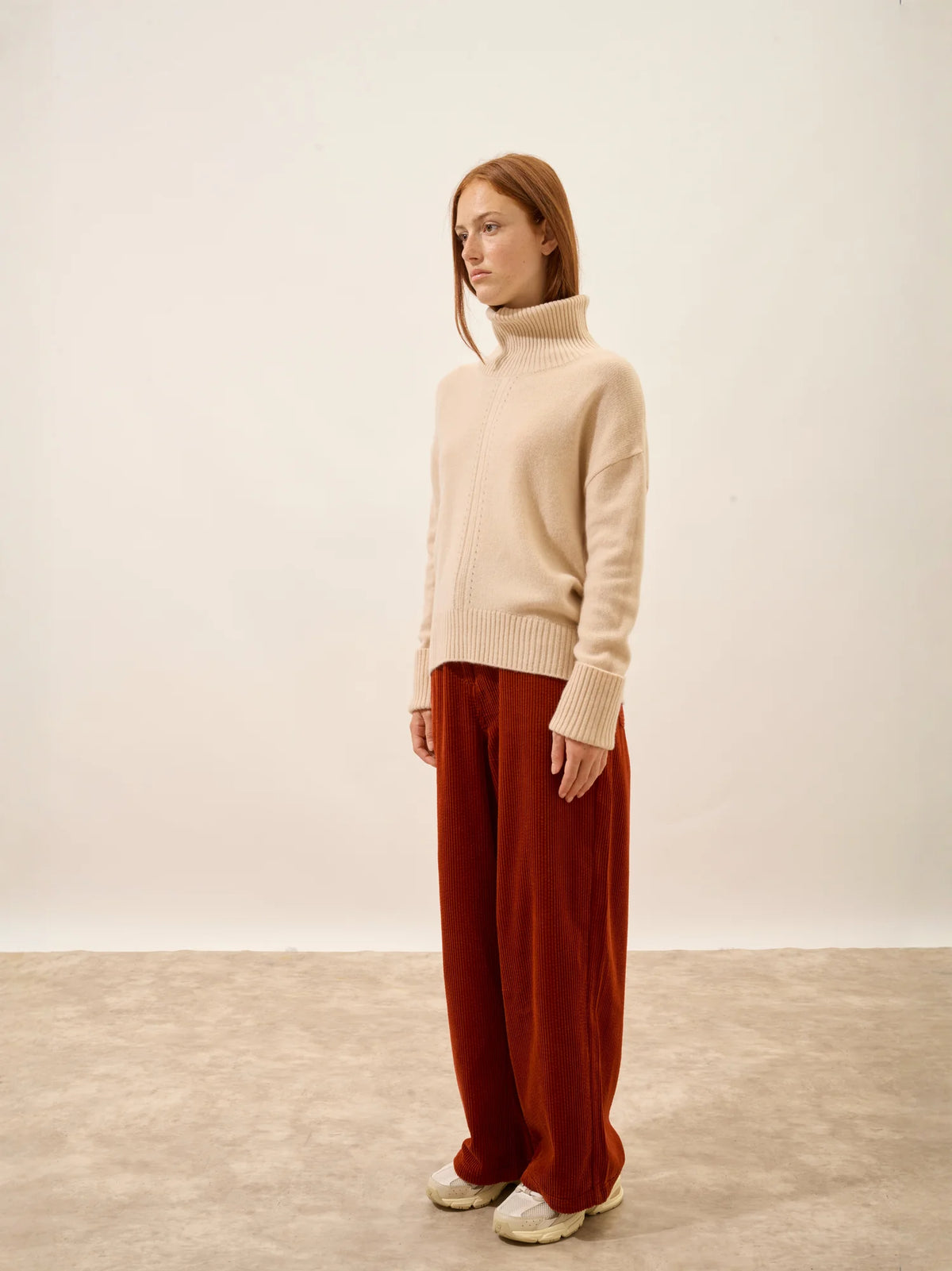 ILONA Pullover Rollkragen Sand