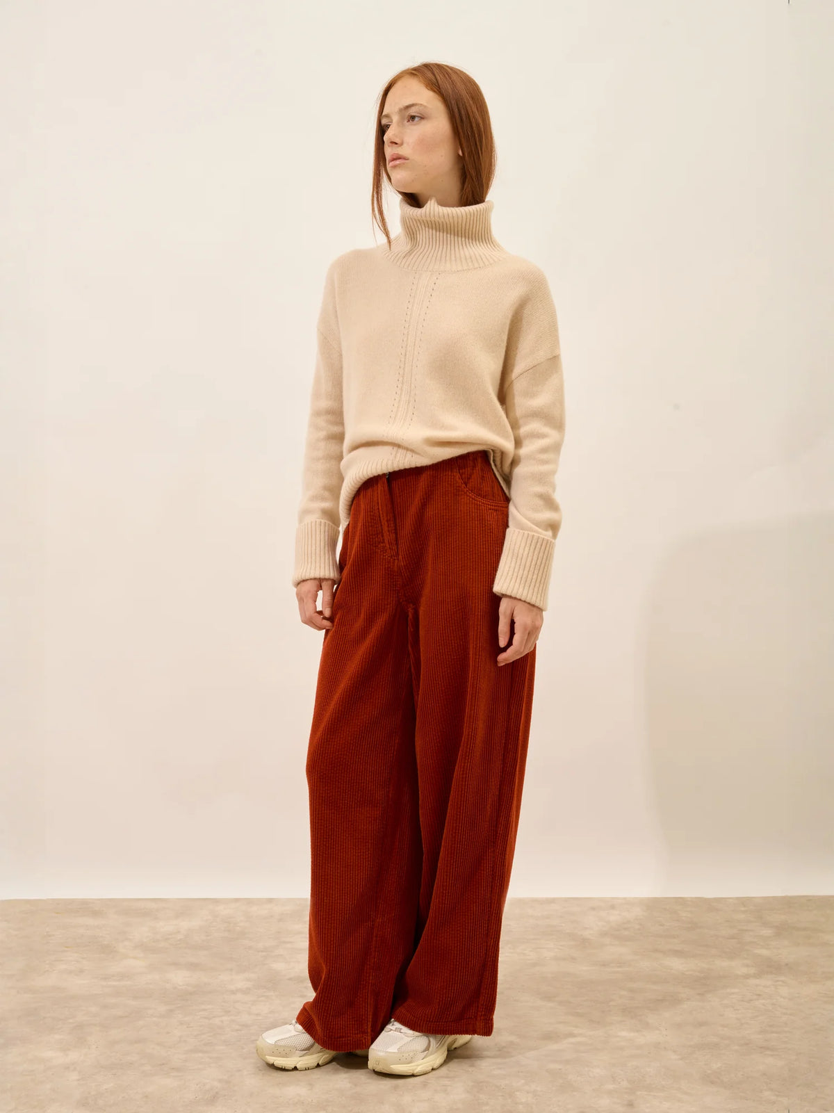 ILONA Pullover Rollkragen Sand