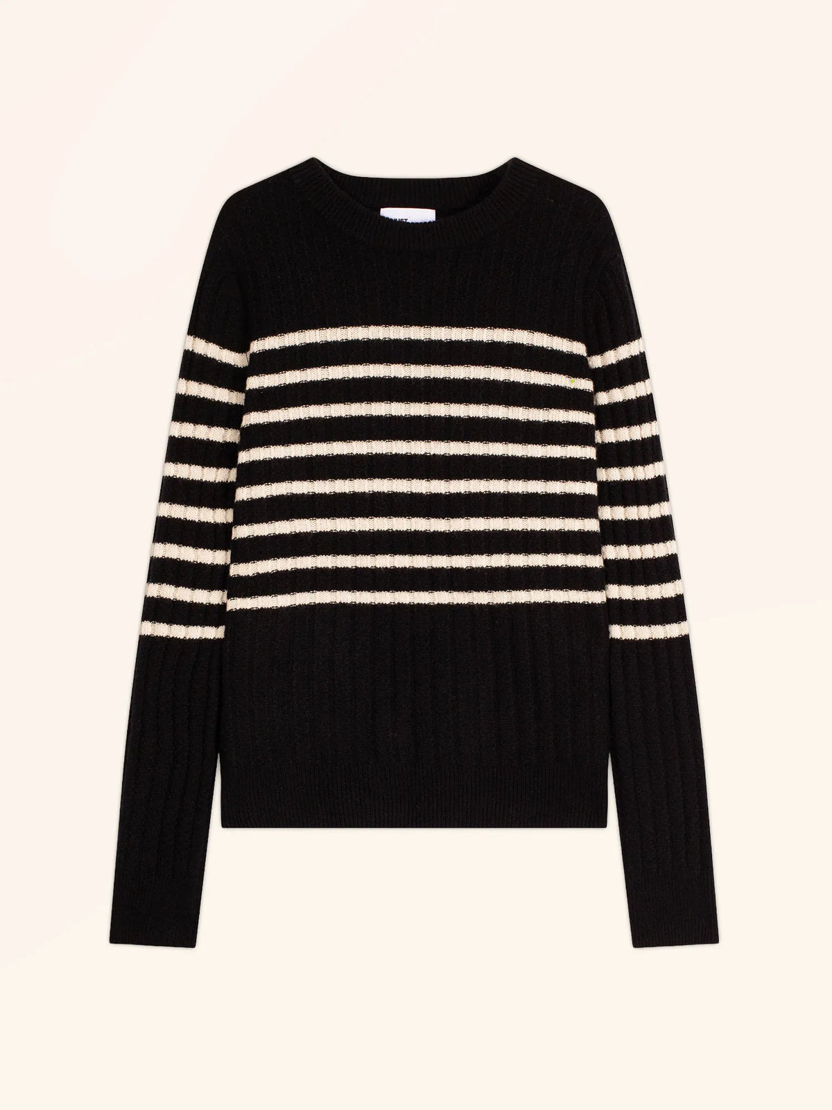 SYLVANA Sweater Crew Neck 4 Ply Black and Ivory