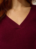 ISALUNE Sweater V-Neck Burgundy