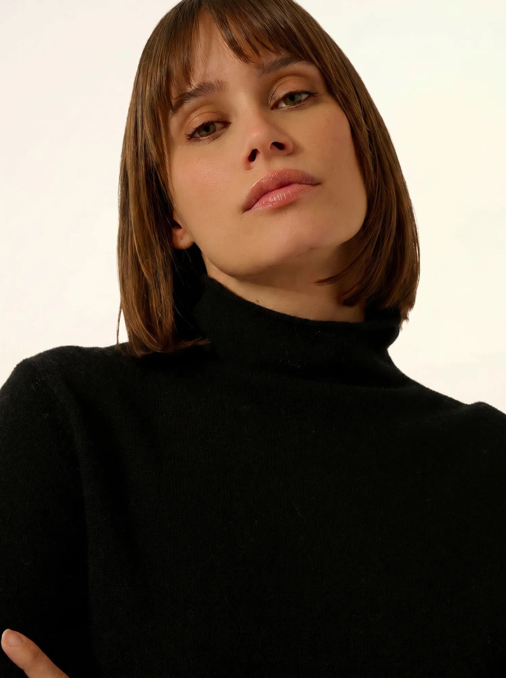 LYSANDRA Pull Col Roulé Noir