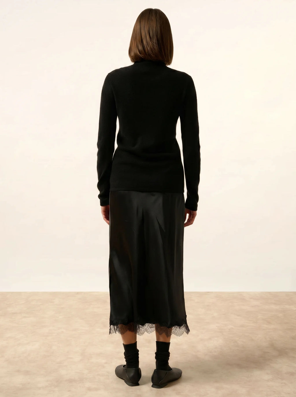 LYSANDRA Pull Col Roulé Noir