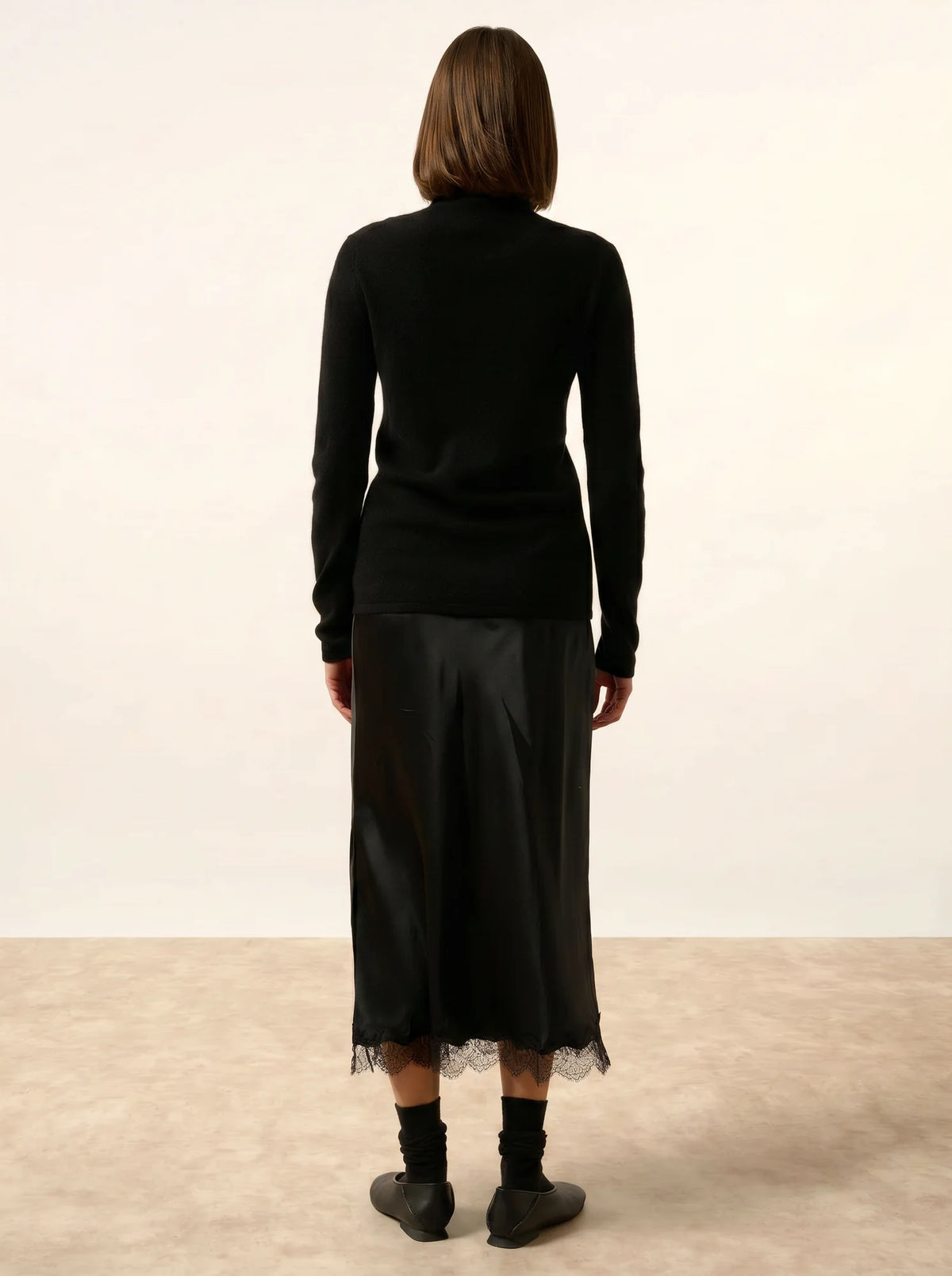 LYSANDRA Pull Col Roulé Noir