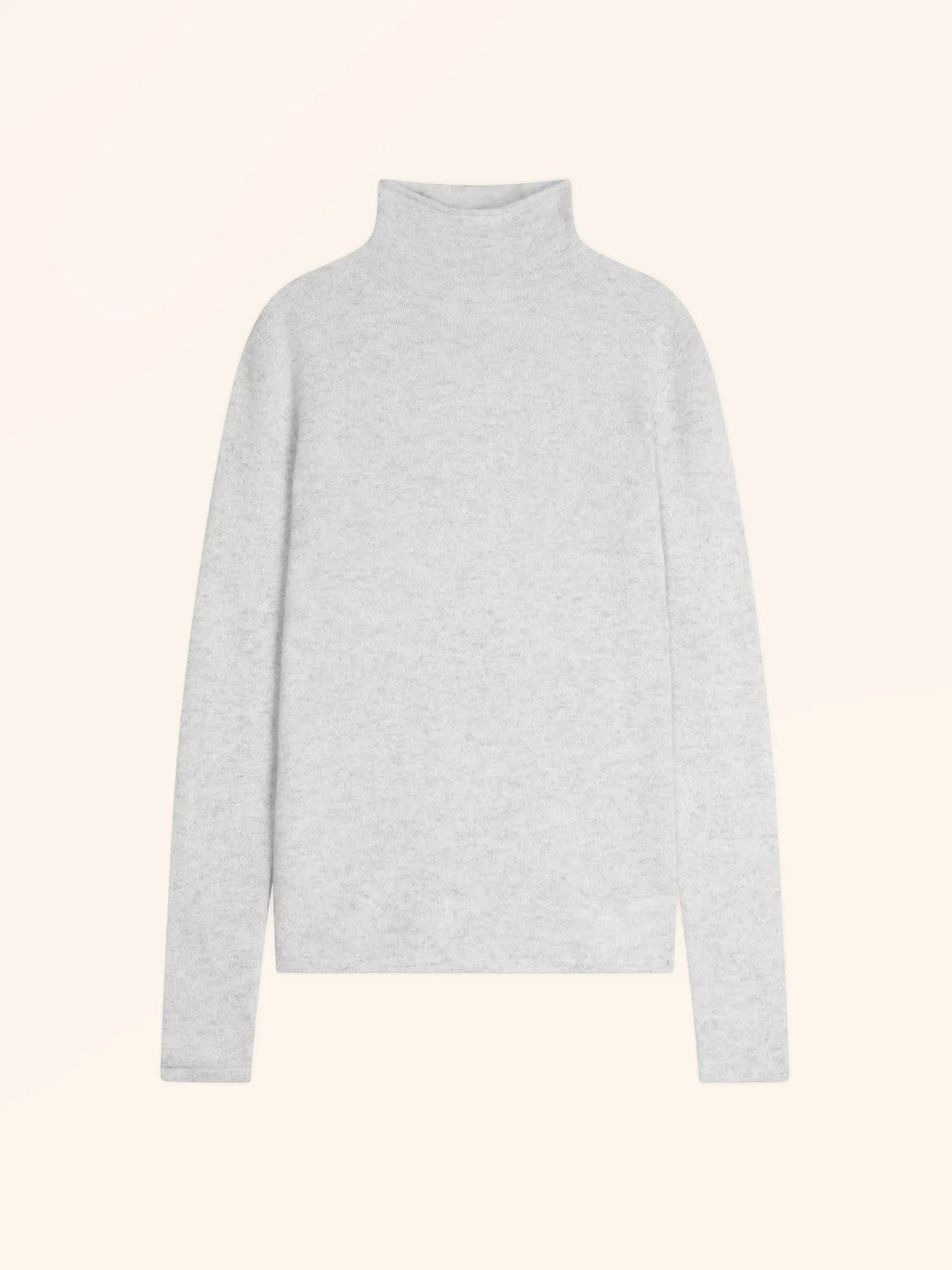 LYSANDRA Pull Col Roulé Gris Perle Chiné