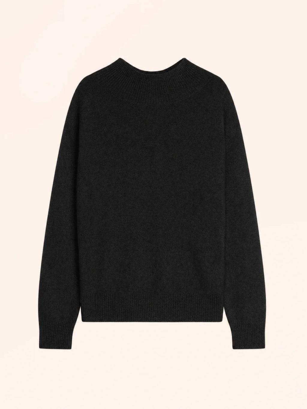 AMBER Pullover Stehkragen Schwarz