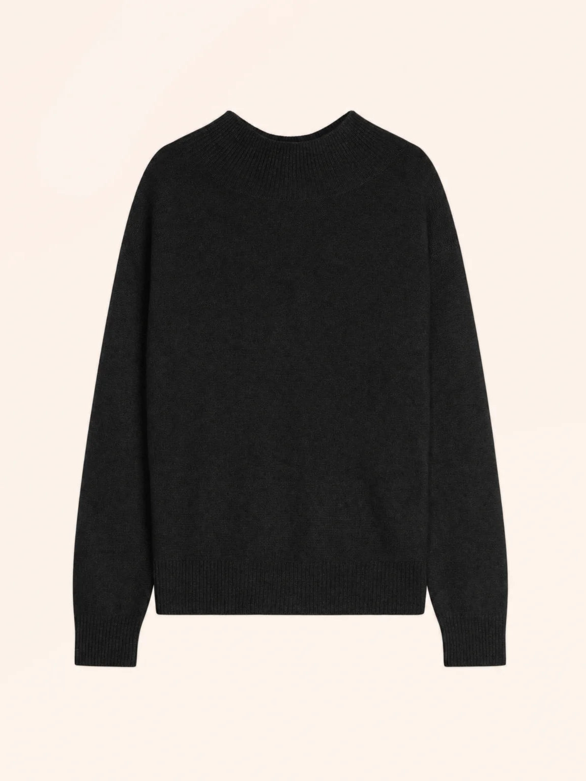 AMBER Pull Col Montant Noir