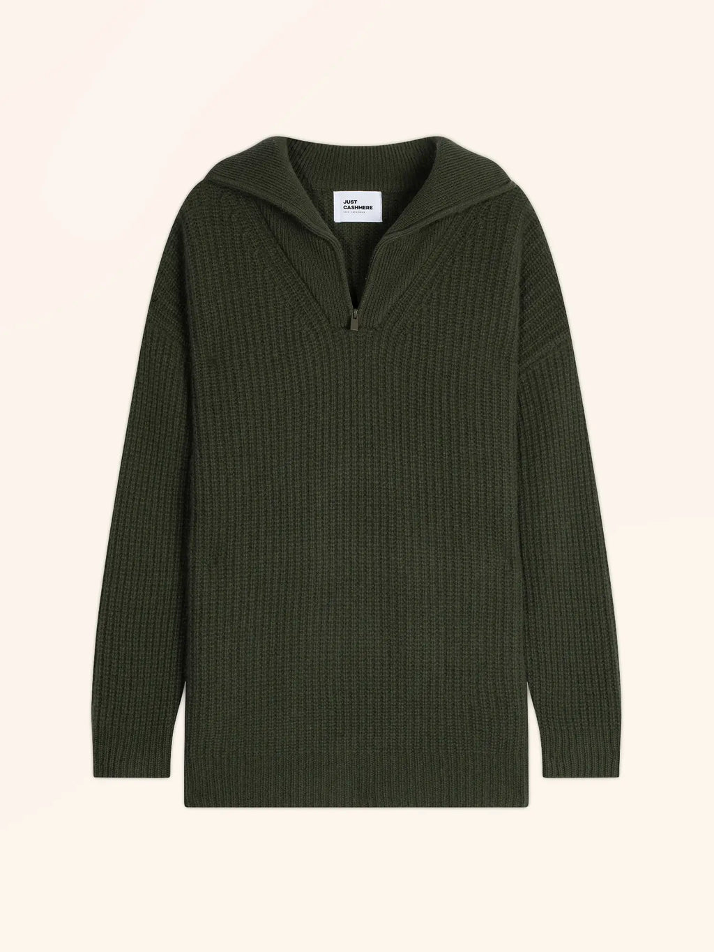 NORDICA Pullover Truckerkragen 6-fädig Khaki