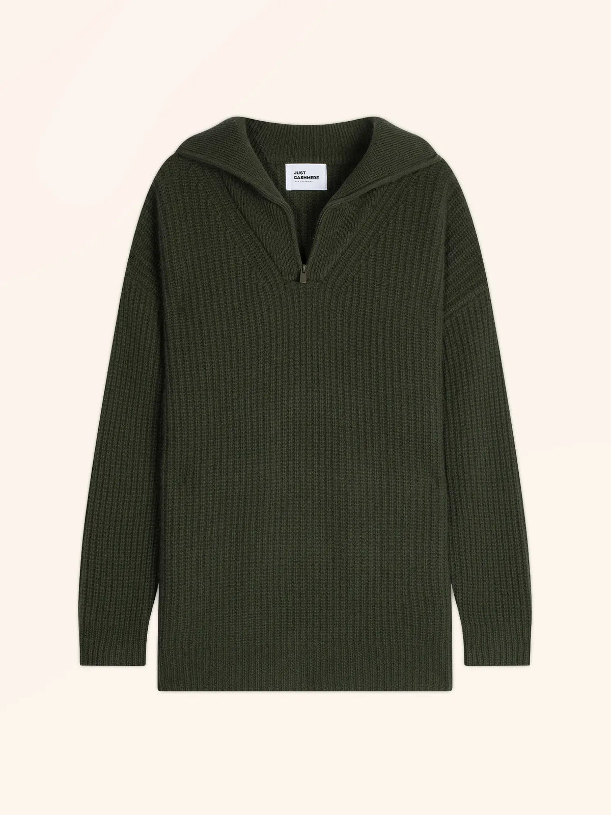 NORDICA Pullover Truckerkragen 6-fädig Khaki