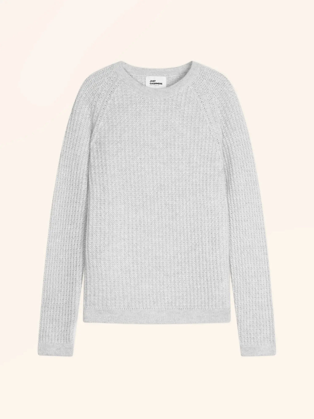 ASTRÉE Pull Col Rond 6 Fils Gris Perle Chiné