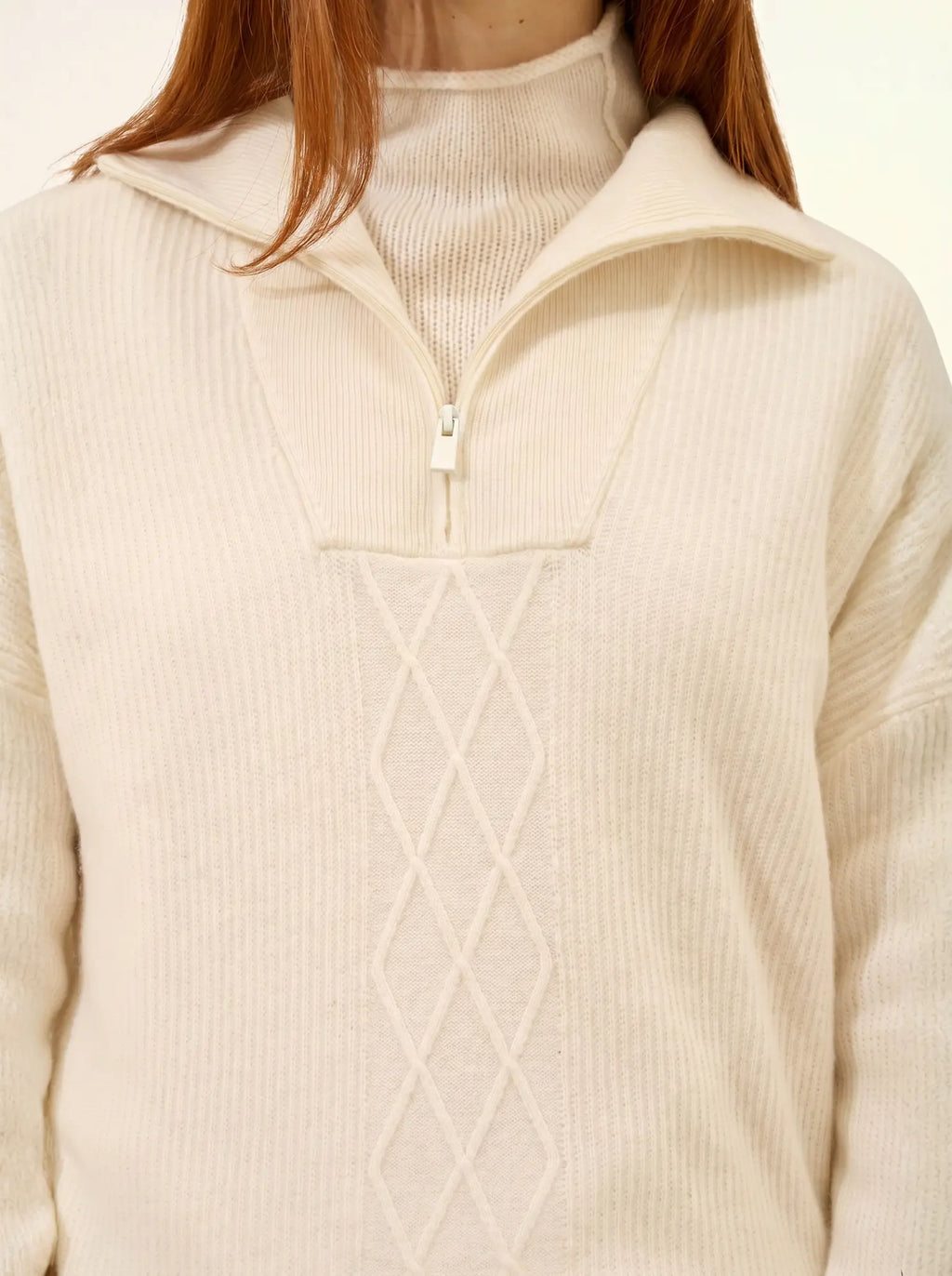 CASSIOPÉE Sweater Trucker Neck Ivory