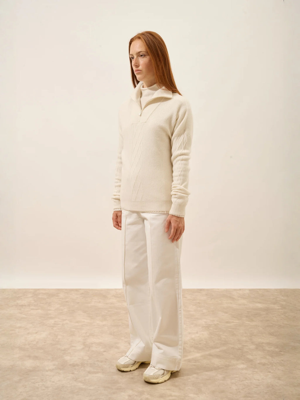 CASSIOPÉE Sweater Trucker Neck Ivory