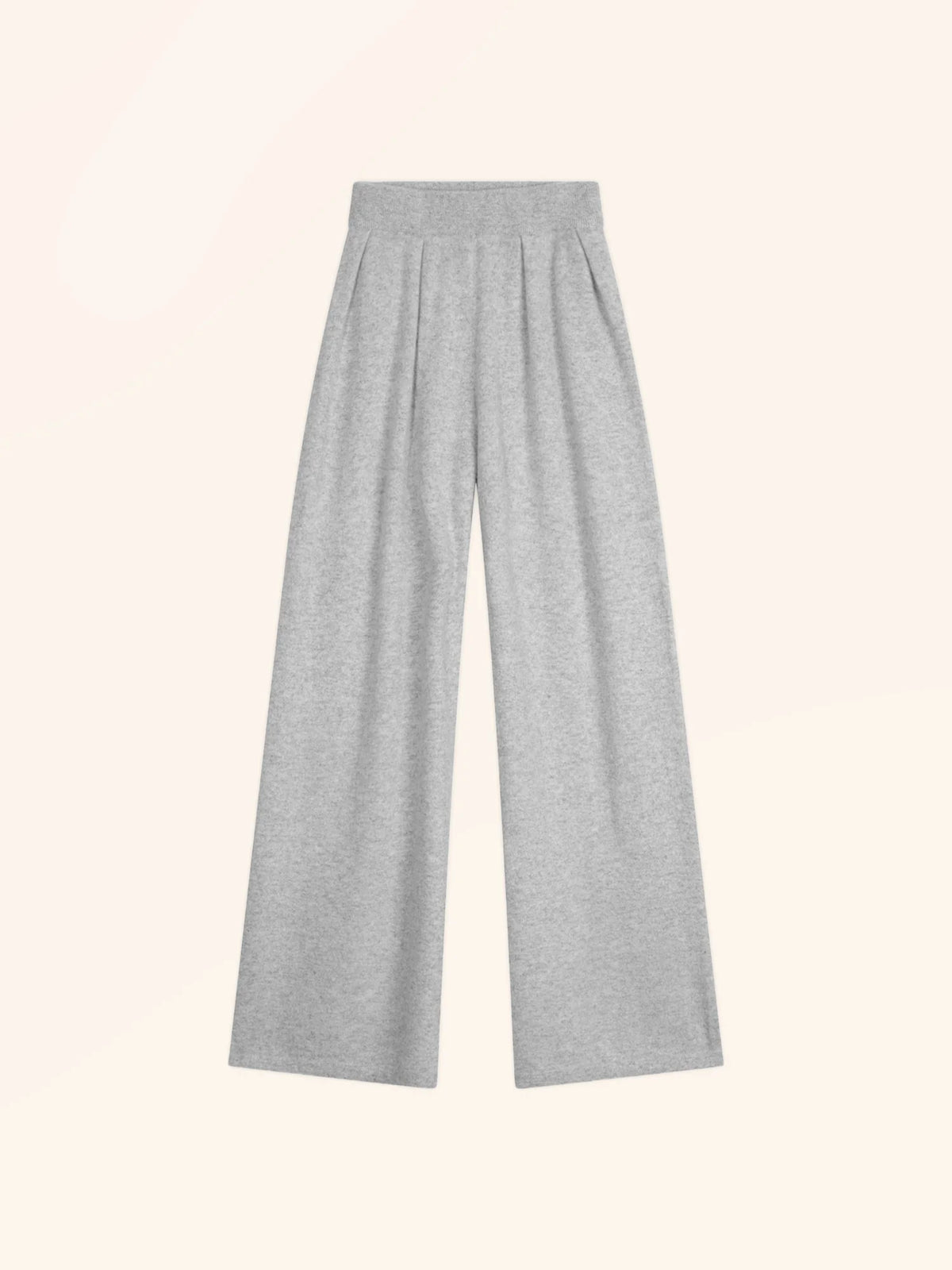 DAPHNE Pantalon Large Gris Clair Chiné