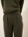 DAPHNE Hose weit Khaki meliert
