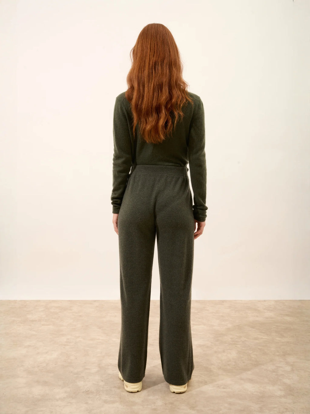 DAPHNE Hose weit Khaki meliert