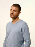 WALT Sweater V-Neck Ivory Blue