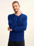 WALT Pull Col V Bleu Persan