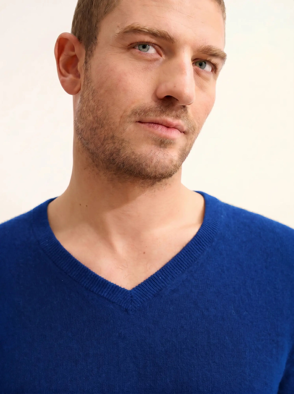 WALT Pull Col V Bleu Persan