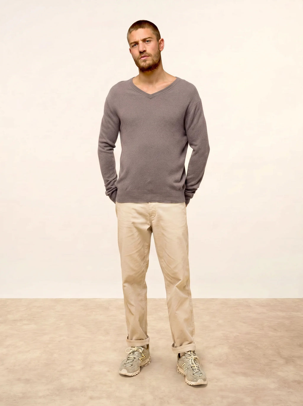 WALT Sweater V-Neck Heather Caribou