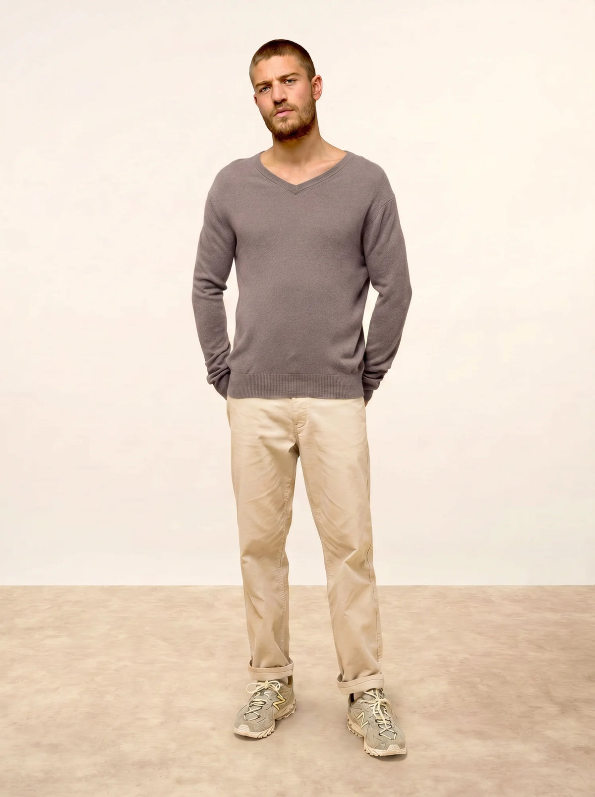 WALT Sweater V-Neck Heather Caribou