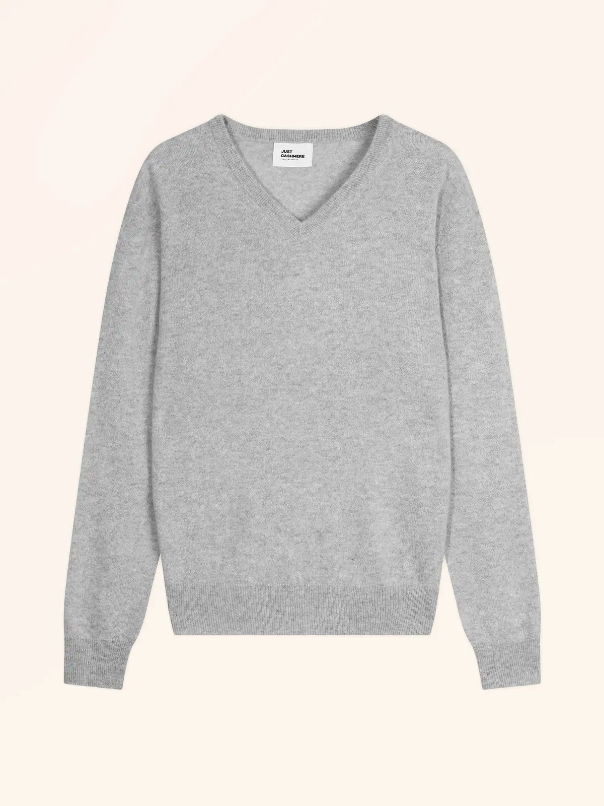 WALT pull col v gris clair chiné