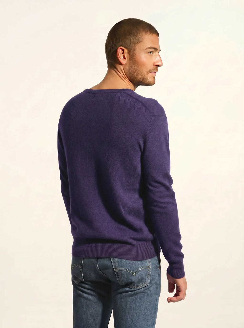 WALT Sweater V-Neck Heather Purple Grey