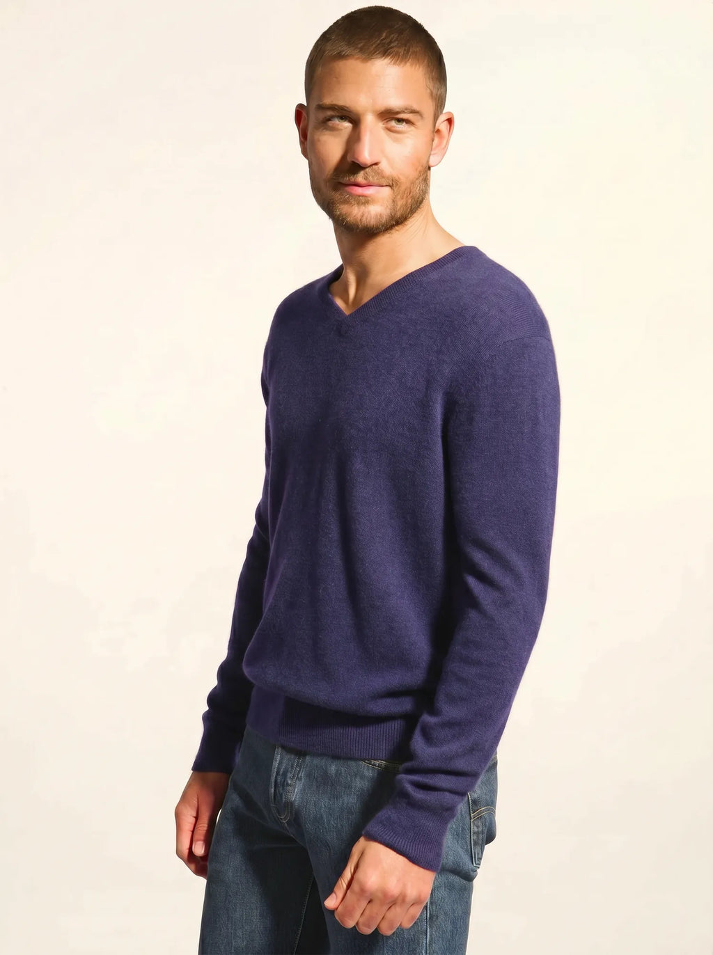 WALT Sweater V-Neck Heather Purple Grey