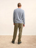 HOWARD Pullover Rundhalsausschnitt Elfenbeinblau