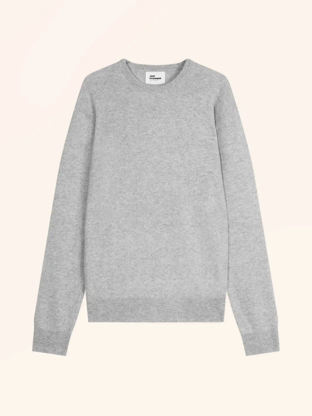 HOWARD pull col rond gris clair chiné