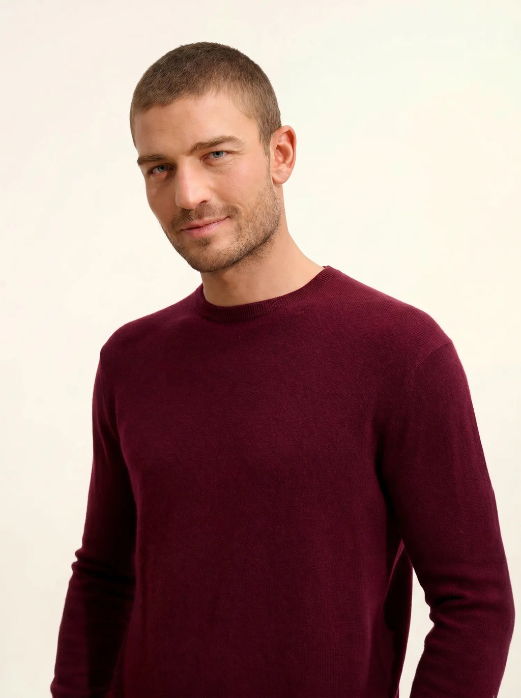 HOWARD Pullover Rundhalsausschnitt Brombeerfarben