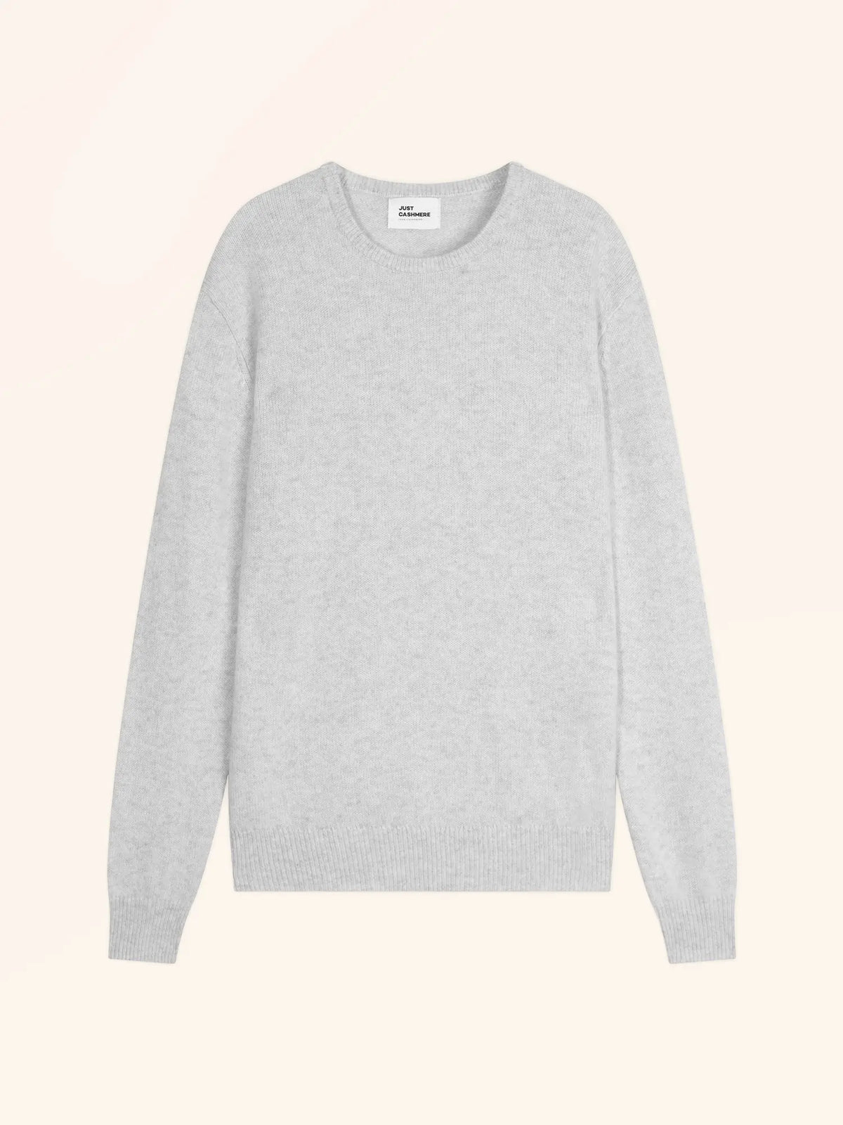 GABIN Pull Col Rond 4 Fils Gris Perle Chiné