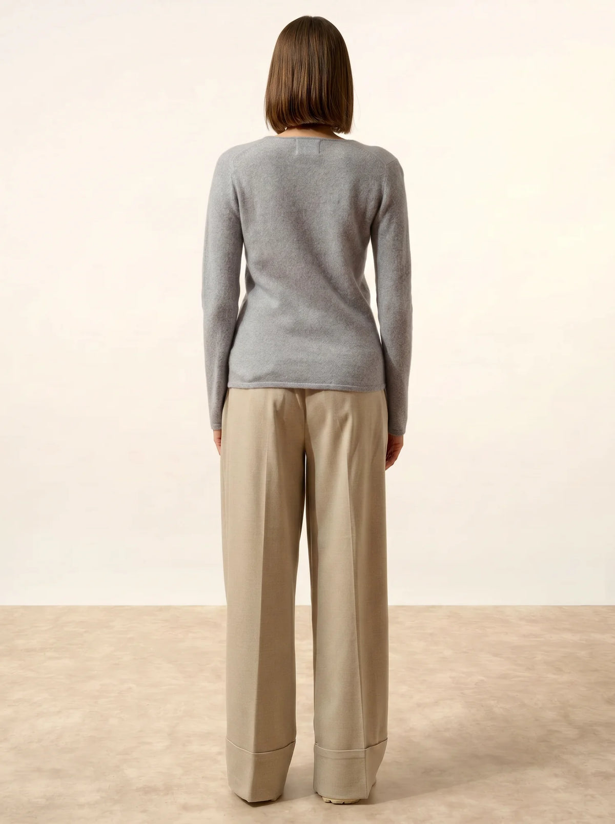 JOAN Pullover V-Ausschnitt Elfenbeinblau