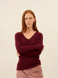 JOAN Sweater V-Neck Blackberry